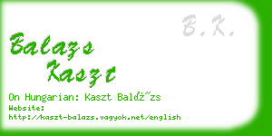 balazs kaszt business card